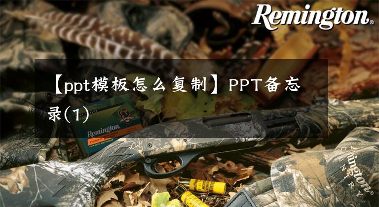 【ppt模板怎么复制】PPT备忘录(1)
