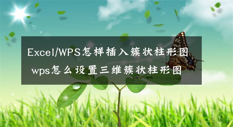 Excel/WPS怎样插入簇状柱形图 wps怎么设置三维簇状柱形图