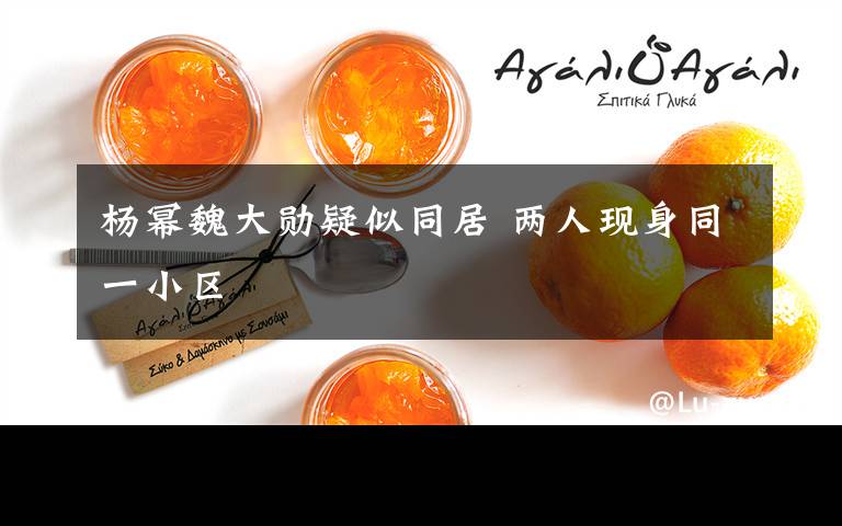 杨幂魏大勋疑似同居 两人现身同一小区