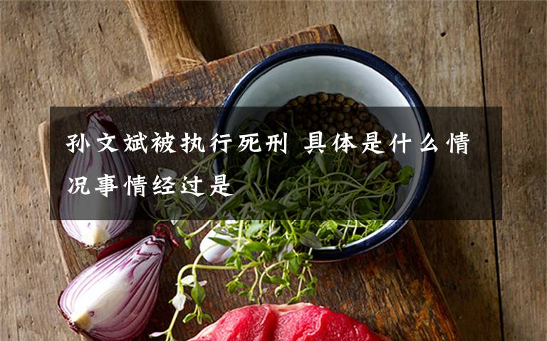 孙文斌被执行死刑 具体是什么情况事情经过是