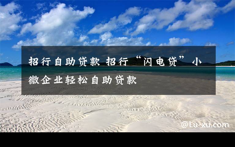 招行自助贷款 招行“闪电贷”小微企业轻松自助贷款