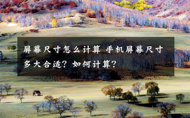 屏幕尺寸怎么计算 手机屏幕尺寸多大合适?如何计算?
