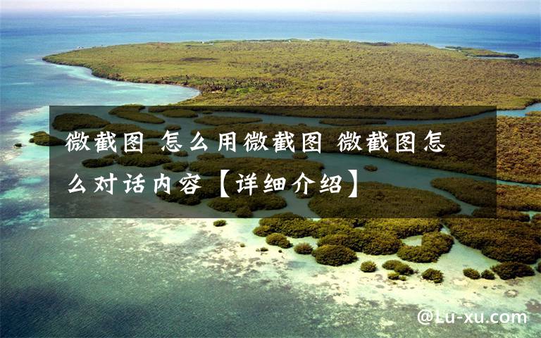 微截图 怎么用微截图 微截图怎么对话内容【详细介绍】