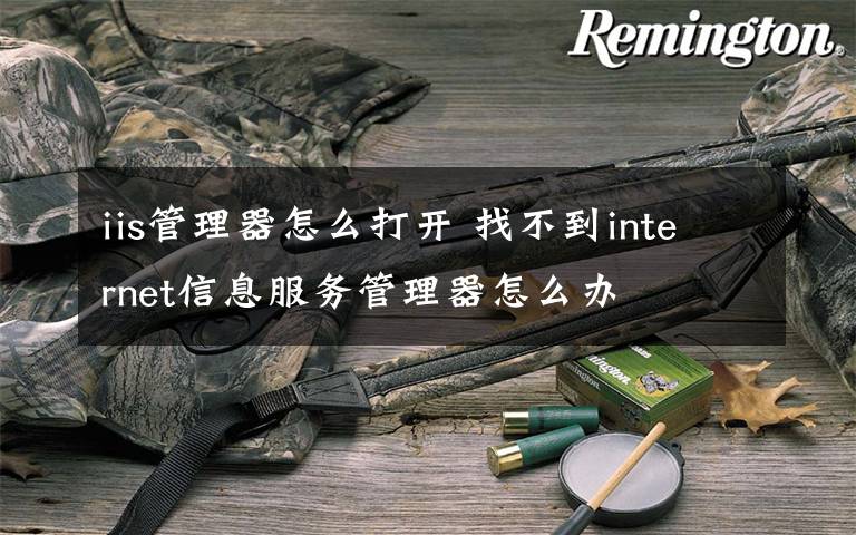 iis管理器怎么打开 找不到internet信息服务管理器怎么办
