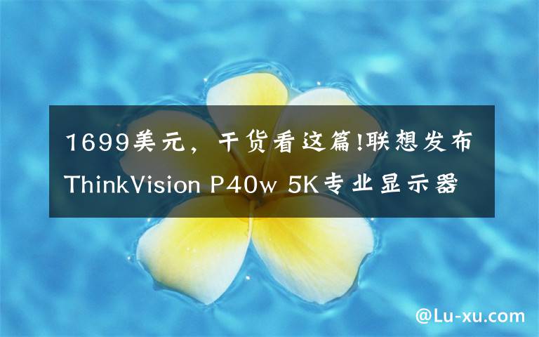 1699美元，干货看这篇!联想发布ThinkVision P40w 5K专业显示器：双雷电4、1.1万元