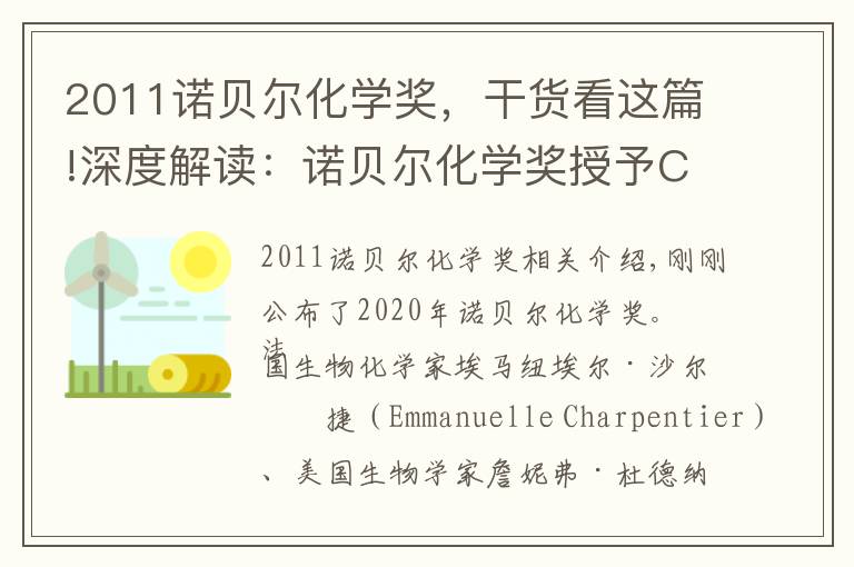 2011诺贝尔化学奖,干货看这篇!深度解读:诺贝尔化学奖授予CRISPR研究!两位女性科学家获奖