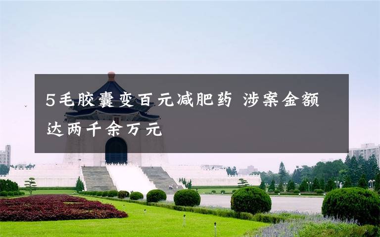 5毛胶囊变百元减肥药 涉案金额达两千余万元