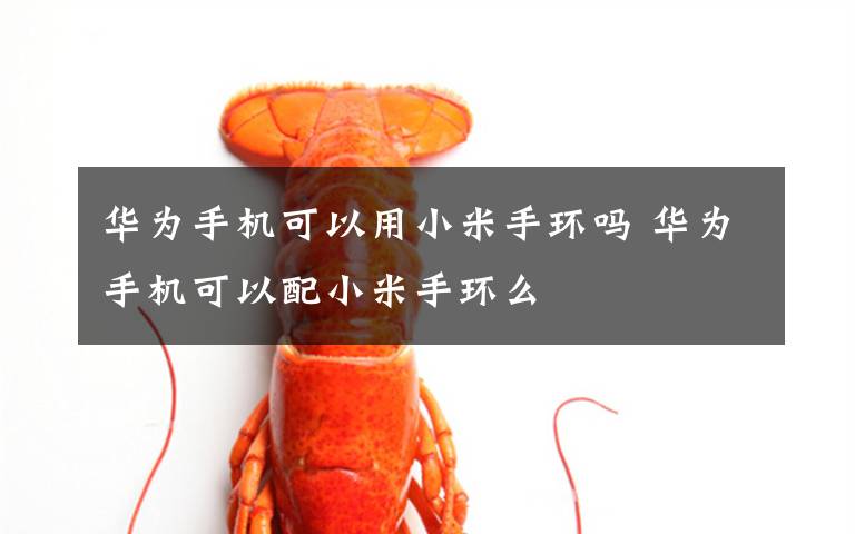 华为手机可以用小米手环吗 华为手机可以配小米手环么