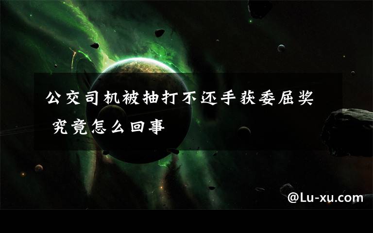 公交司机被抽打不还手获委屈奖 究竟怎么回事