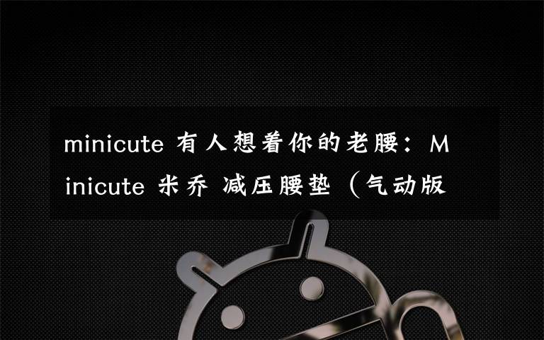 minicute 有人想着你的老腰:Minicute 米乔 减压腰垫(气动版)开箱