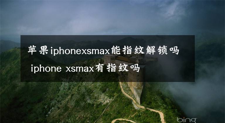 苹果iphonexsmax能指纹解锁吗 iphone xsmax有指纹吗