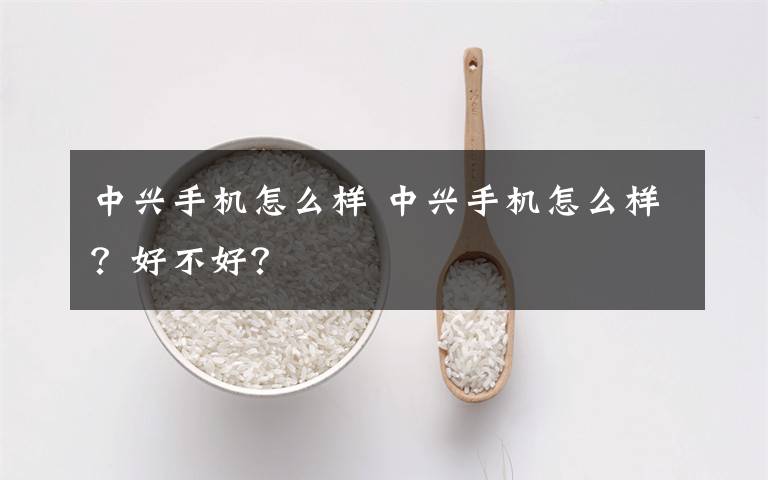 中兴手机怎么样 中兴手机怎么样?好不好?
