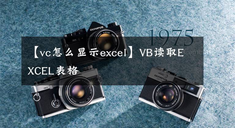 【vc怎么显示excel】VB读取EXCEL表格