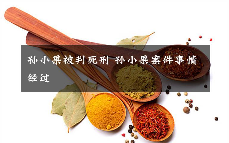 孙小果被判死刑 孙小果案件事情经过