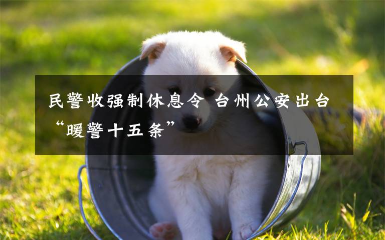 民警收强制休息令 台州公安出台“暖警十五条”