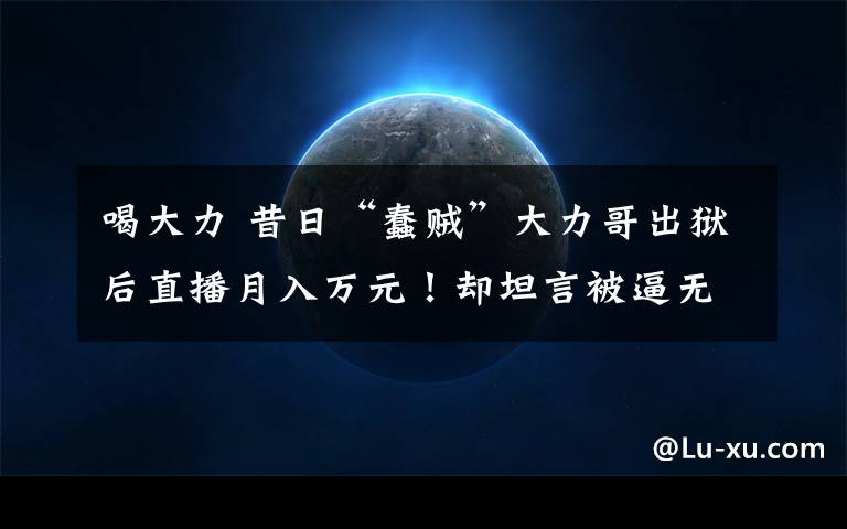 喝大力 昔日“蠢贼”大力哥出狱后直播月入万元!却坦言被逼无奈!浪子回头金不换,实在不易!