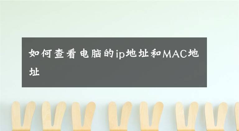 如何查看电脑的ip地址和MAC地址