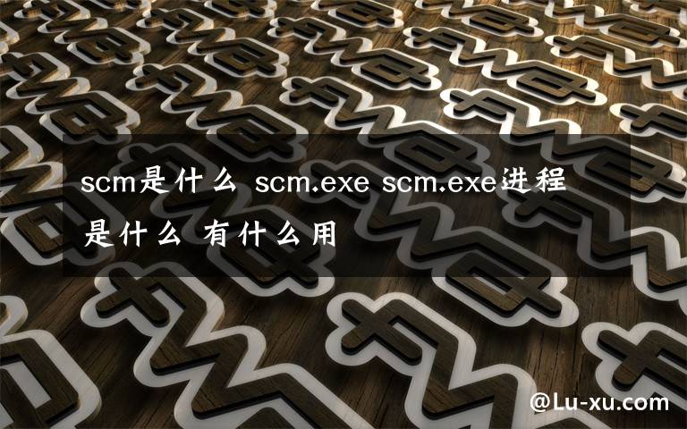 scm是什么 scm.exe scm.exe进程是什么 有什么用