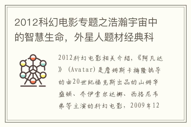 2012科幻电影专题之浩瀚宇宙中的智慧生命,外星人题材经典科幻片30部