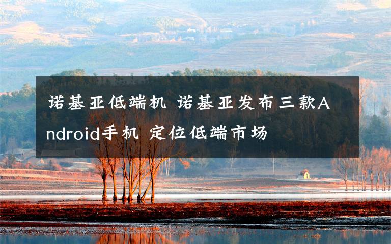 诺基亚低端机 诺基亚发布三款Android手机 定位低端市场