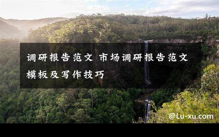 调研报告范文 市场调研报告范文模板及写作技巧