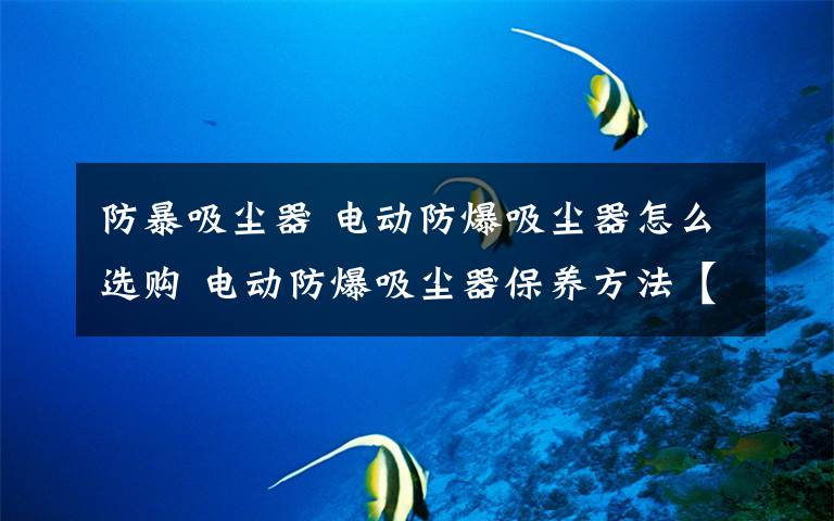 防暴吸尘器 电动防爆吸尘器怎么选购 电动防爆吸尘器保养方法【详解】