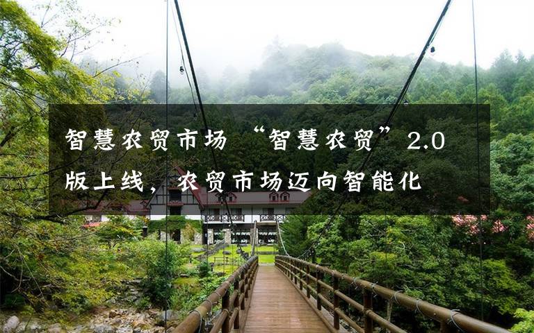 智慧农贸市场 “智慧农贸”2.0版上线,农贸市场迈向智能化