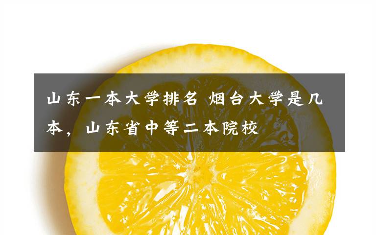 山东一本大学排名 烟台大学是几本,山东省中等二本院校
