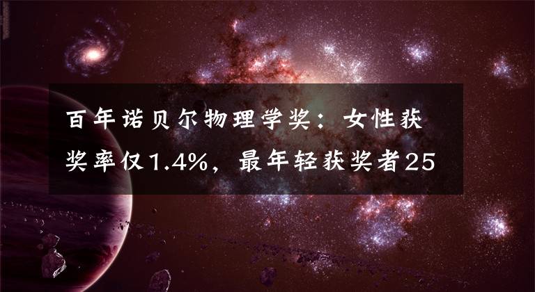 百年诺贝尔物理学奖:女性获奖率仅1.4%,最年轻获奖者25岁!2020诺贝尔物理学奖花落谁家?