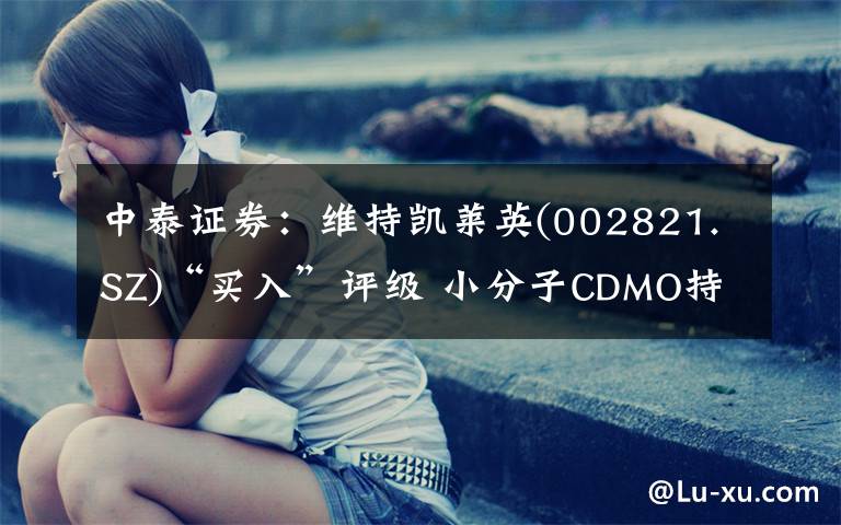 中泰证券:维持凯莱英(002821.SZ)“买入”评级 小分子CDMO持续强劲 新业务拓展逐步收获