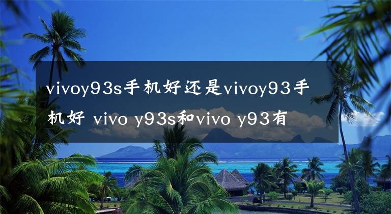 vivoy93s手机好还是vivoy93手机好 vivo y93s和vivo y93有什么区别