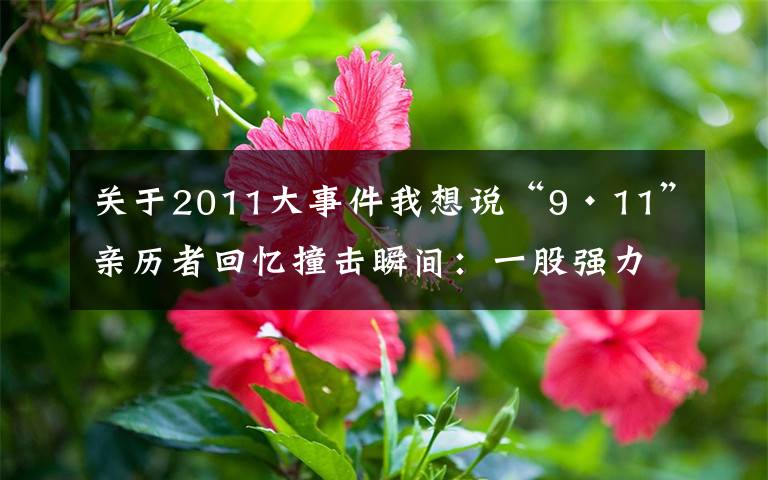 关于2011大事件我想说“9·11”亲历者回忆撞击瞬间：一股强力推着我向前冲，大楼倒塌“像巧克力融化掉”
