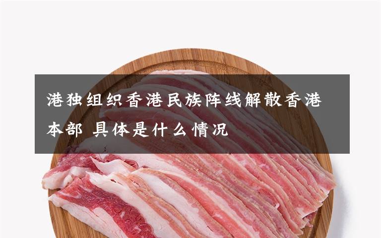 港独组织香港民族阵线解散香港本部 具体是什么情况