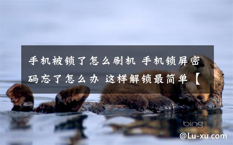 手机被锁了怎么刷机 手机锁屏密码忘了怎么办 这样解锁最简单【图文详解】
