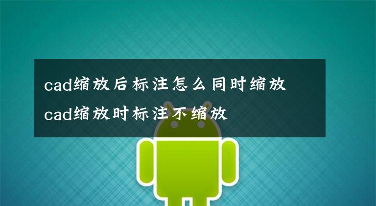 cad缩放后标注怎么同时缩放 cad缩放时标注不缩放