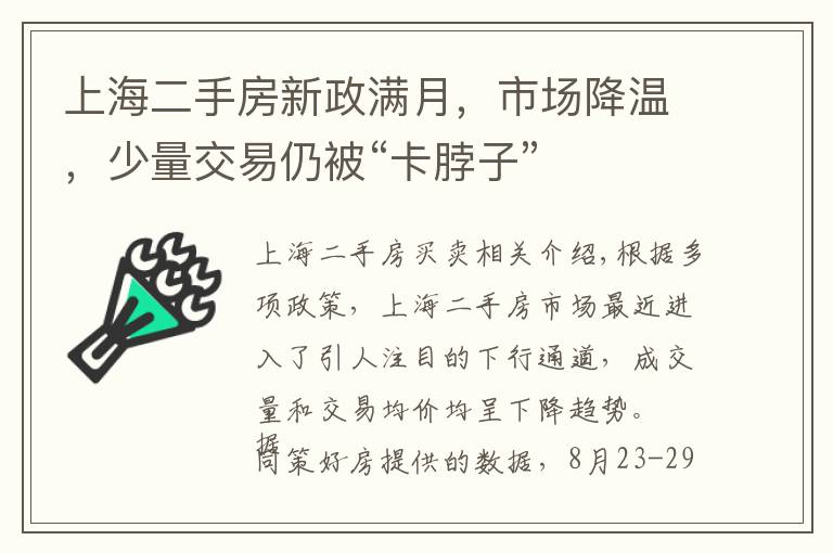 上海二手房新政满月,市场降温,少量交易仍被“卡脖子”