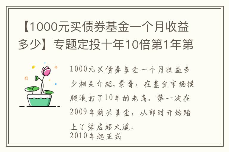 【1000元买债券基金一个月收益多少】专题定投十年10倍第1年第2期(2021.7.6)