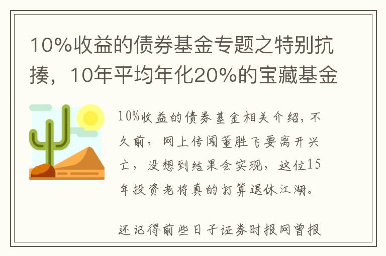 10%收益的债券基金专题之特别抗揍，10年平均年化20%的宝藏基金...