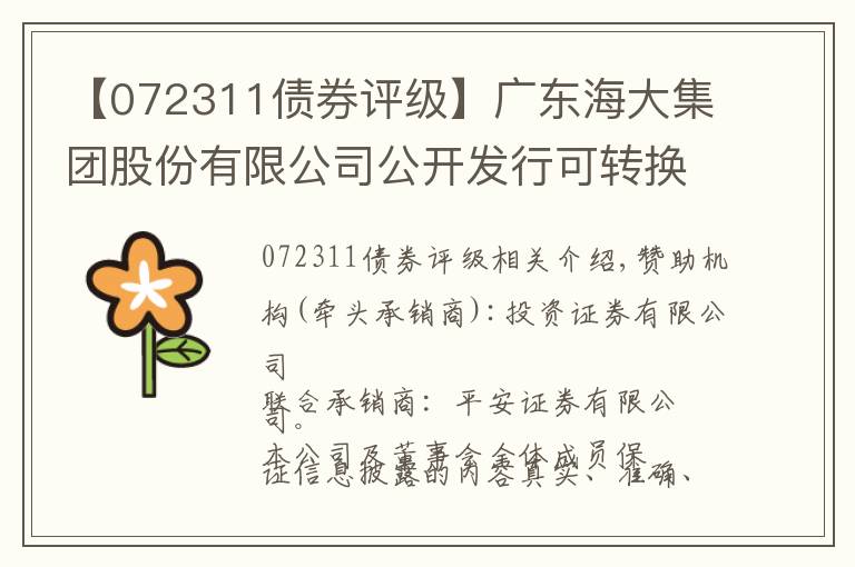 【072311债券评级】广东海大集团股份有限公司公开发行可转换公司债券发行公告