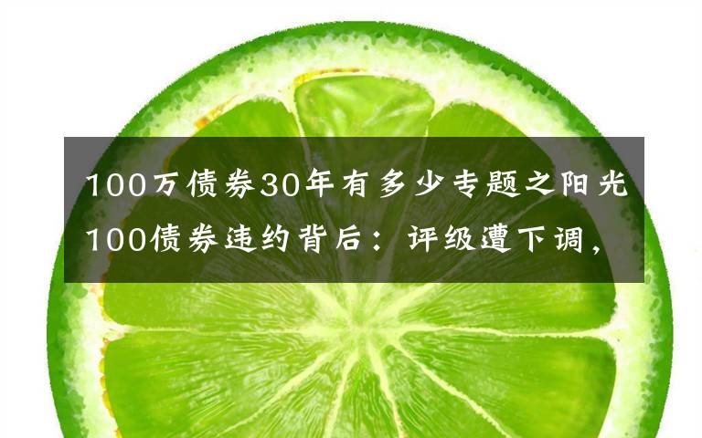 100万债券30年有多少专题之阳光100债券违约背后:评级遭下调,向高管提供的3000多万款项未收回