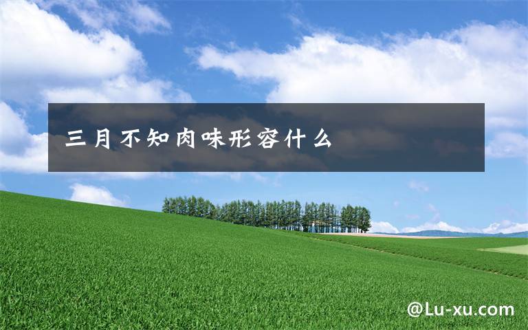 三月不知肉味形容什么