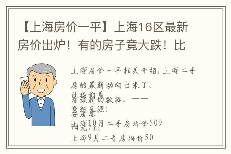 【上海房价一平】上海16区最新房价出炉！有的房子竟大跌！比杭州房价高多少