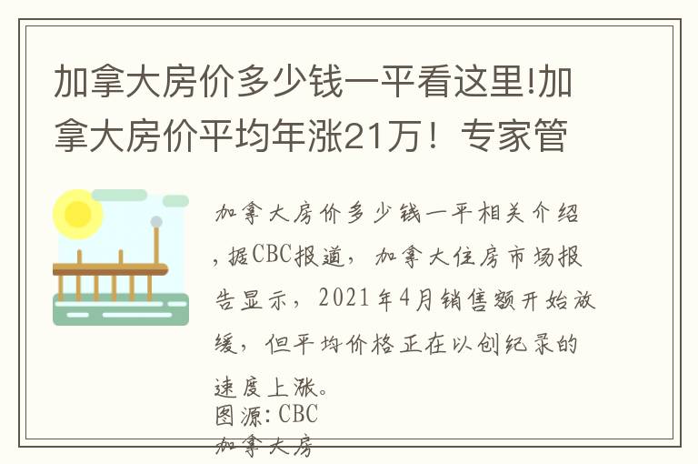 加拿大房价多少钱一平看这里!加拿大房价平均年涨21万！专家管这叫降温了