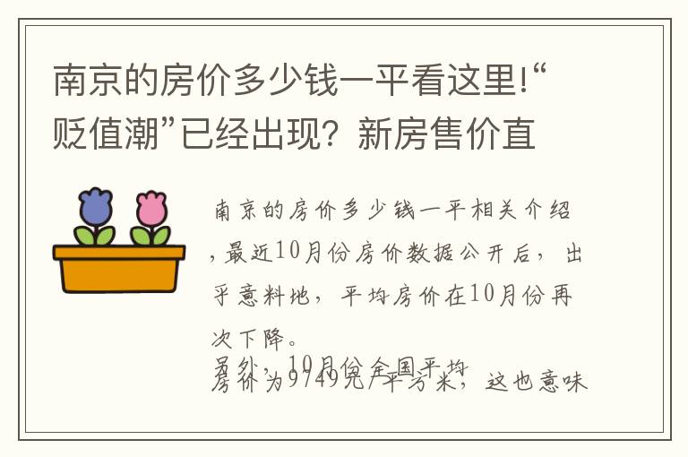 南京的房价多少钱一平看这里!“贬值潮”已经出现？新房售价直降40%，业主们要求退房退差价