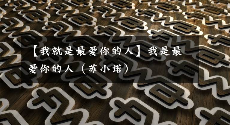 【我就是最爱你的人】我是最爱你的人（苏小诺）