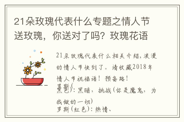 21朵玫瑰代表什么专题之情人节送玫瑰,你送对了吗?玫瑰花语