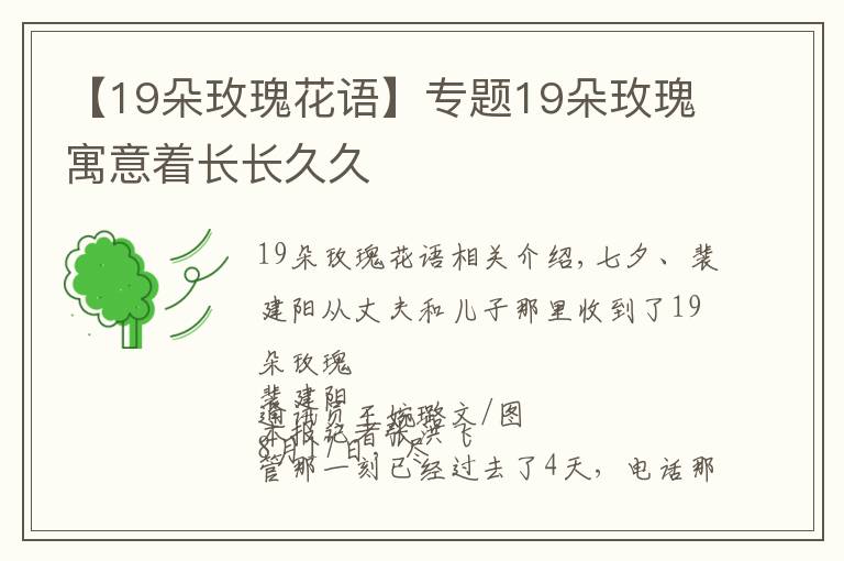 【19朵玫瑰花语】专题19朵玫瑰寓意着长长久久
