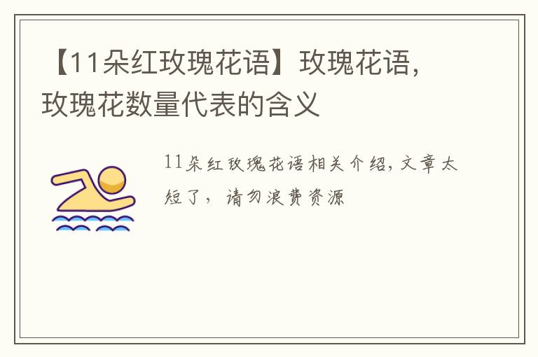 【11朵红玫瑰花语】玫瑰花语，玫瑰花数量代表的含义