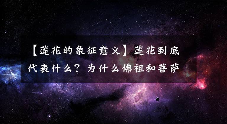 【莲花的象征意义】莲花到底代表什么?为什么佛祖和菩萨那么喜欢它!