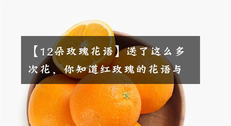 【12朵玫瑰花语】送了这么多次花，你知道红玫瑰的花语与寓意？